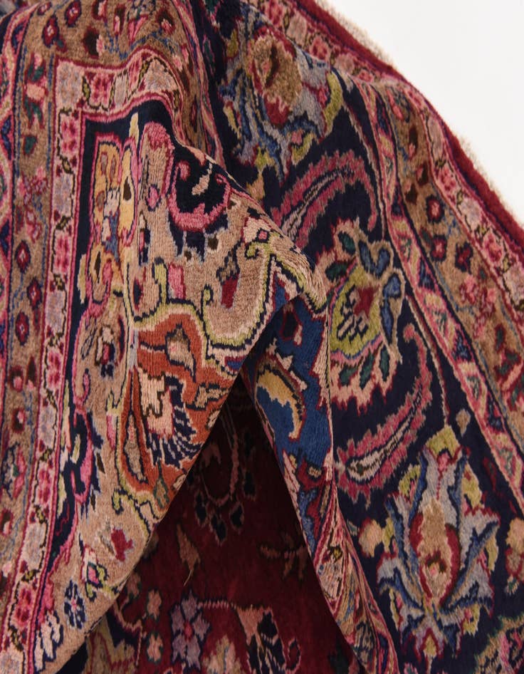 Detail image of 9' 8 x 12' 8  Hand Knotted Mashad Persian Wool Rug