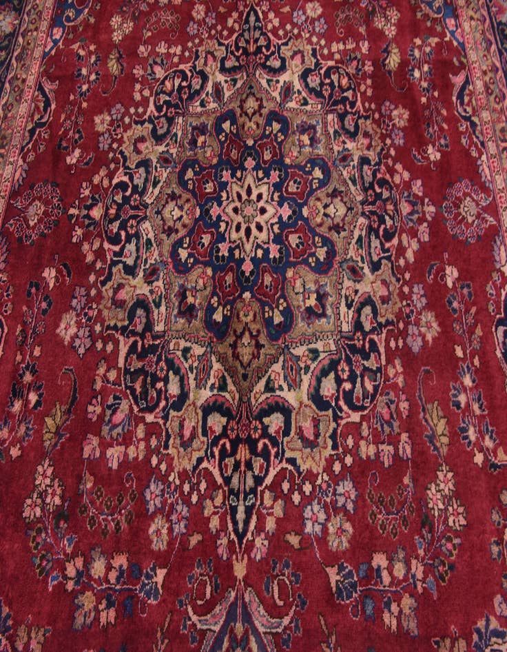 Detail image of 9' 8 x 12' 8  Hand Knotted Mashad Persian Wool Rug
