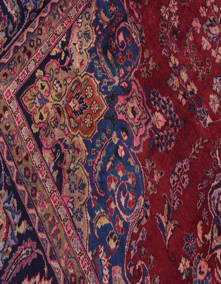 Detail image of 9' 8 x 12' 8  Hand Knotted Mashad Persian Wool Rug