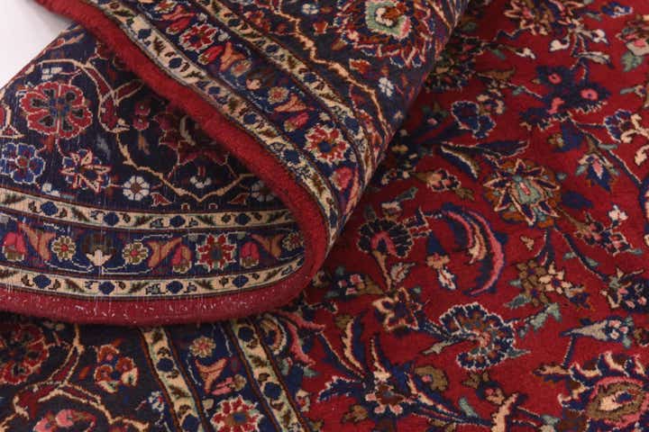 9' 10 x 13' 8 Hand Knotted Mashad Persian Wool Rug