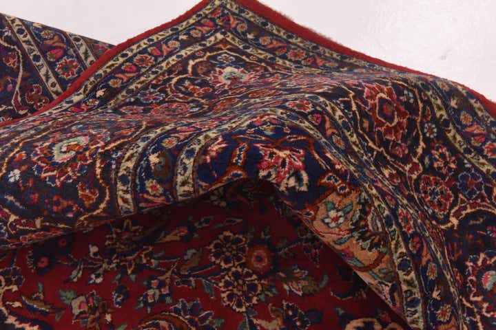 9' 10 x 13' 8 Hand Knotted Mashad Persian Wool Rug