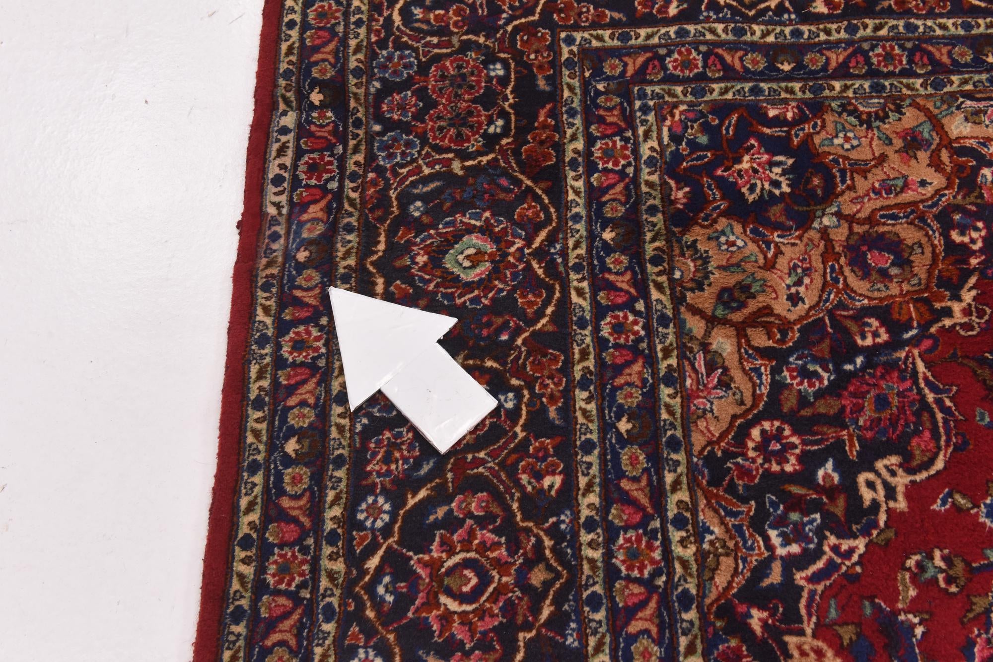 9' 10 x 13' 8 Hand Knotted Mashad Persian Wool Rug