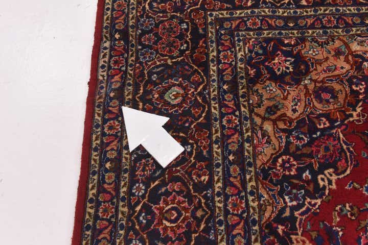 9' 10 x 13' 8 Hand Knotted Mashad Persian Wool Rug