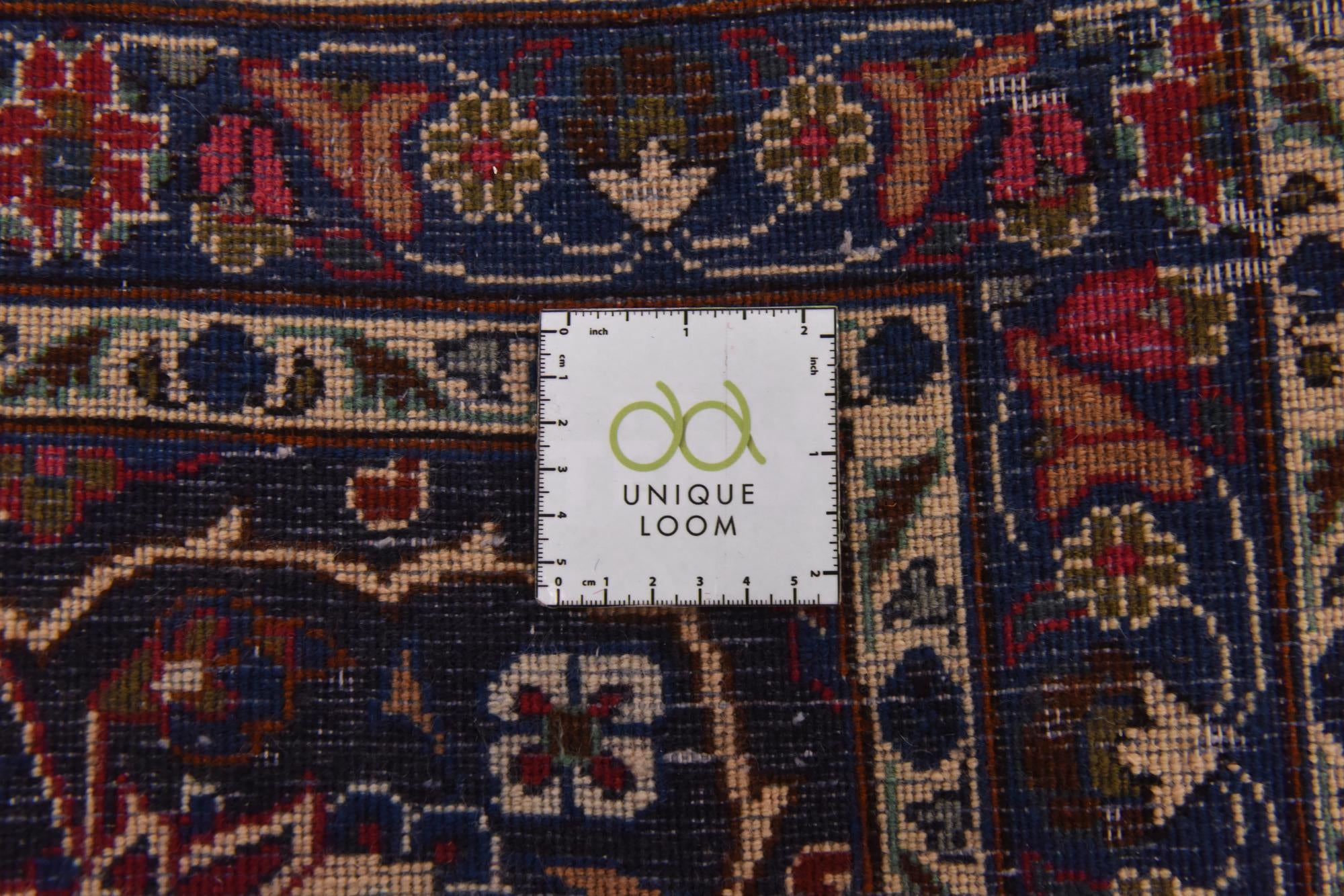 9' 10 x 13' 8 Hand Knotted Mashad Persian Wool Rug