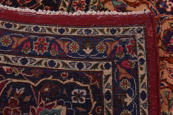 9' 10 x 13' 8 Hand Knotted Mashad Persian Wool Rug