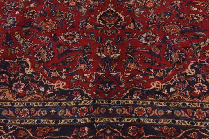 9' 10 x 13' 8 Hand Knotted Mashad Persian Wool Rug