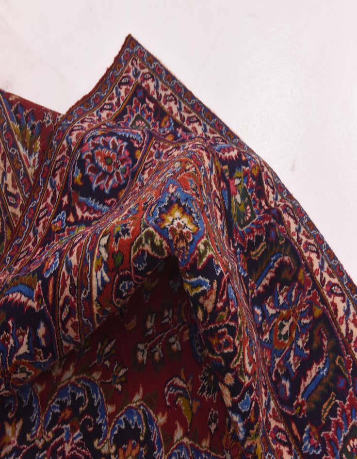 Detail image of 9' 8 x 12' 10 Hand Knotted Mashad Persian Wool Rug