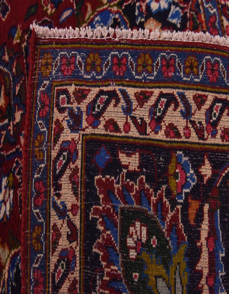Detail image of 9' 8 x 12' 10 Hand Knotted Mashad Persian Wool Rug