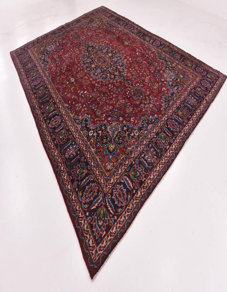 Detail image of 9' 8 x 12' 10 Hand Knotted Mashad Persian Wool Rug