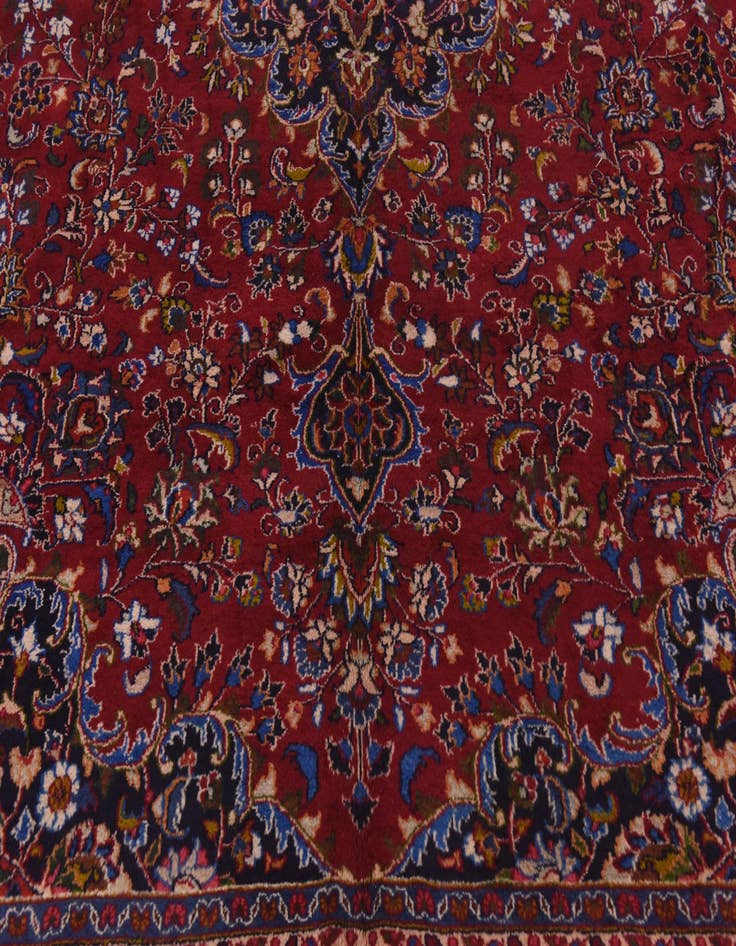 Detail image of 9' 8 x 12' 10 Hand Knotted Mashad Persian Wool Rug