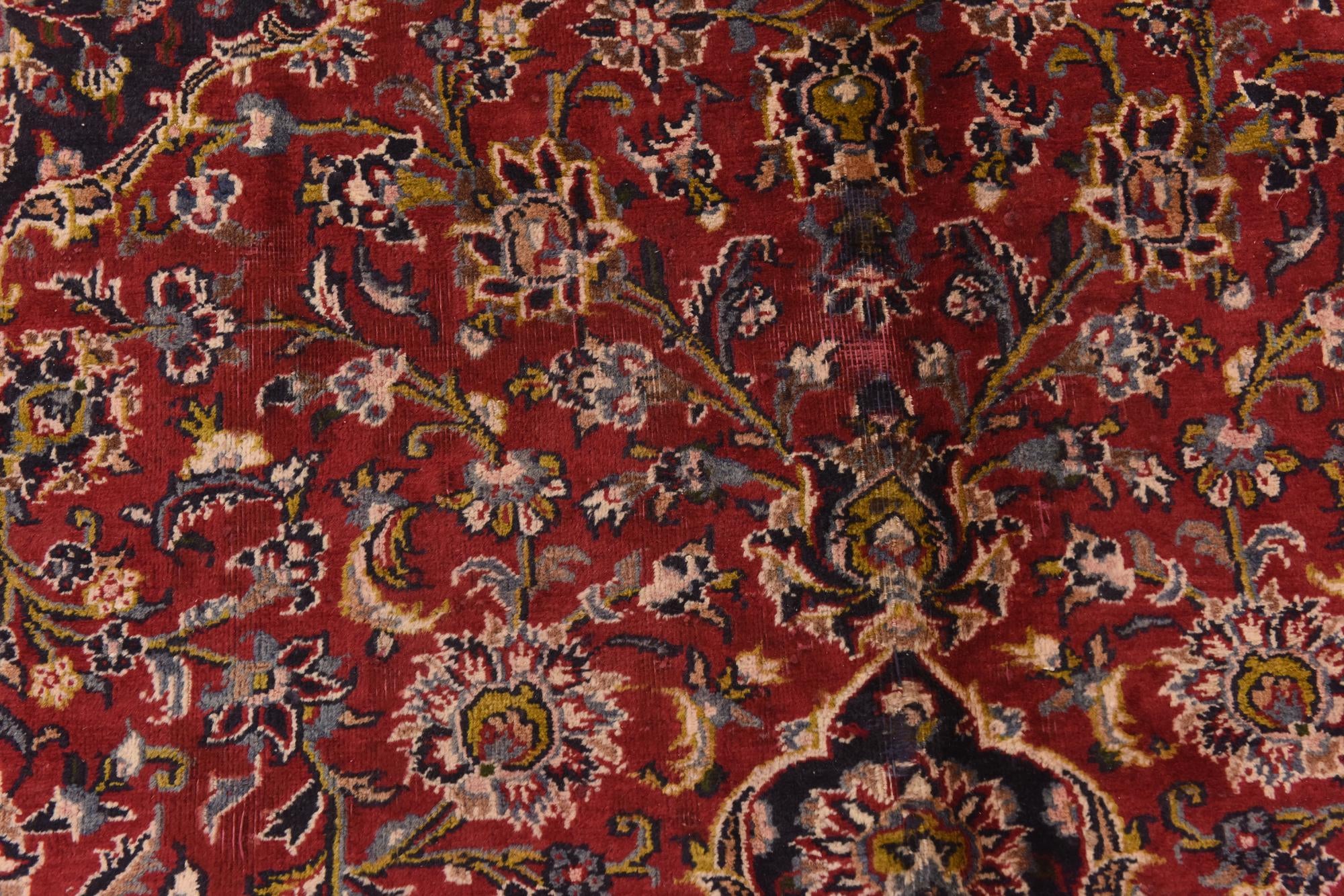 9' 8 x 12' 8 Hand Knotted Mashad Persian Wool Rug