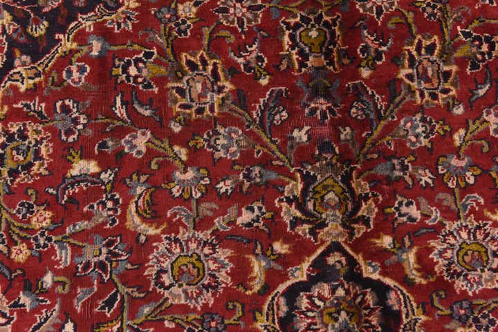 9' 8 x 12' 8 Hand Knotted Mashad Persian Wool Rug