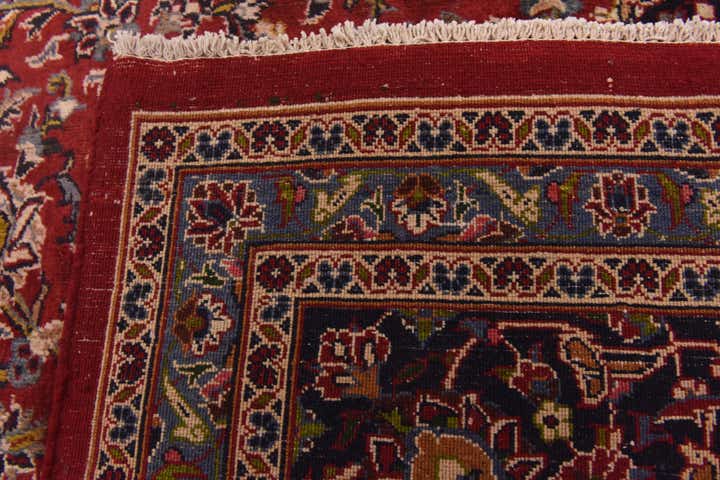 9' 8 x 12' 8 Hand Knotted Mashad Persian Wool Rug
