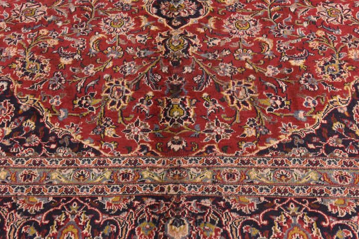 9' 8 x 12' 8 Hand Knotted Mashad Persian Wool Rug