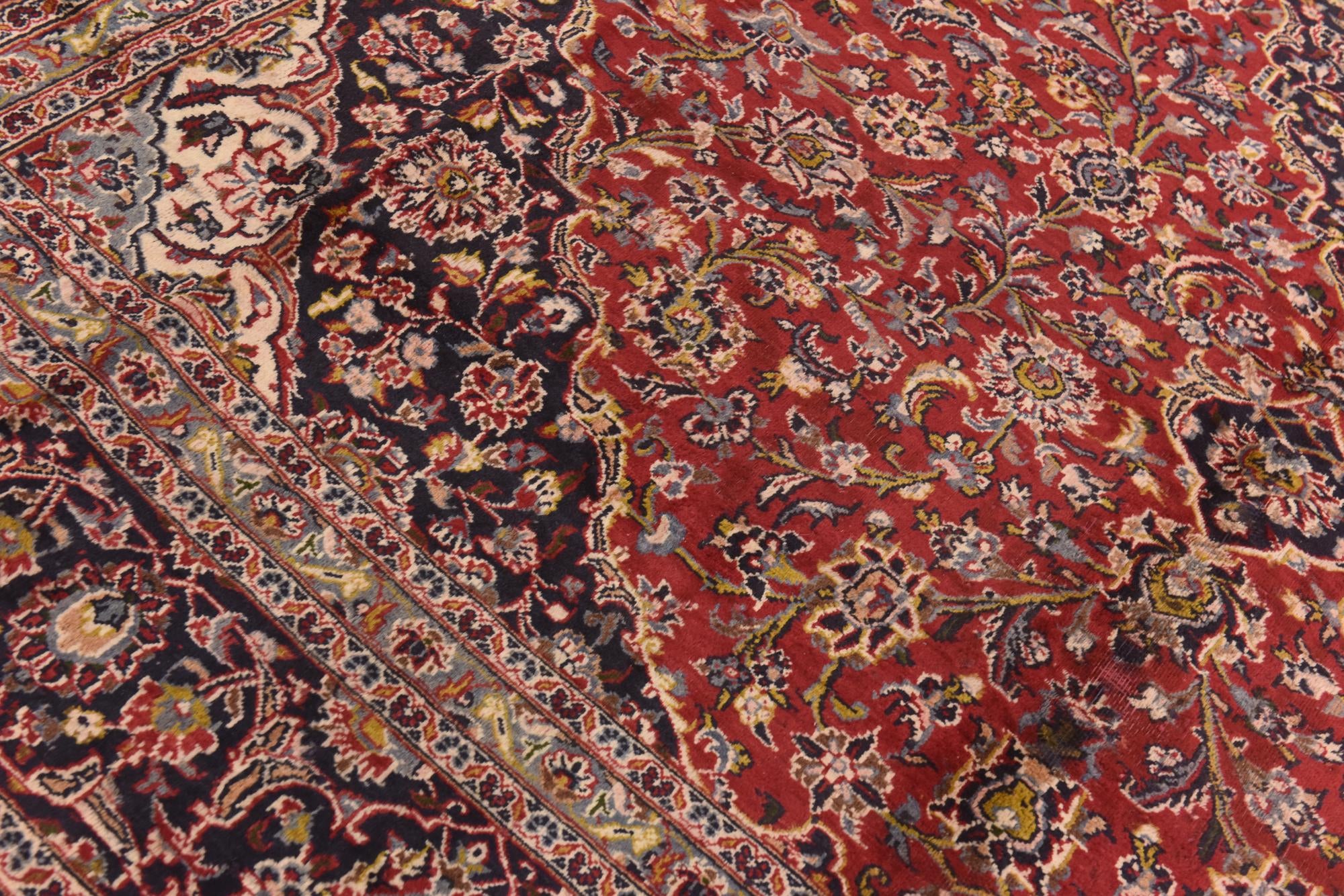 9' 8 x 12' 8 Hand Knotted Mashad Persian Wool Rug