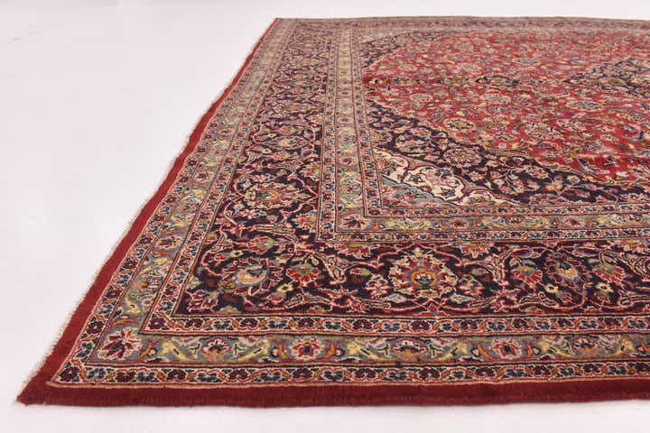 9' 8 x 12' 8 Hand Knotted Mashad Persian Wool Rug