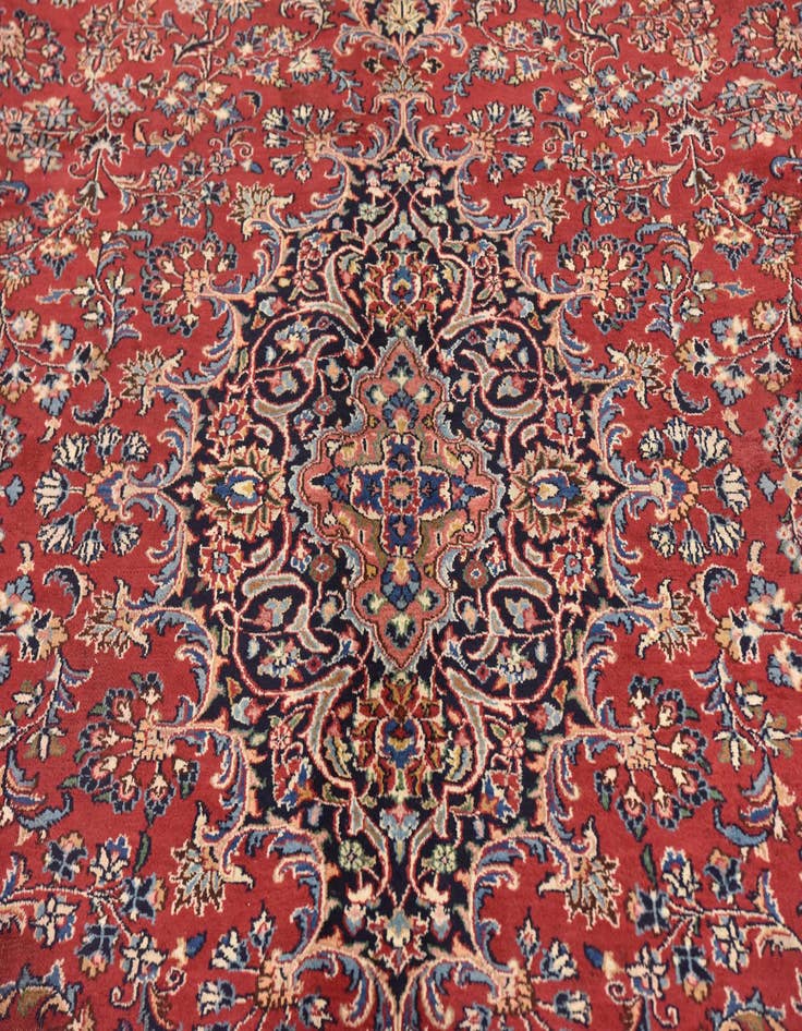 Detail image of 9' 9 x 12' 10  Hand Knotted Mashad Persian Wool Rug