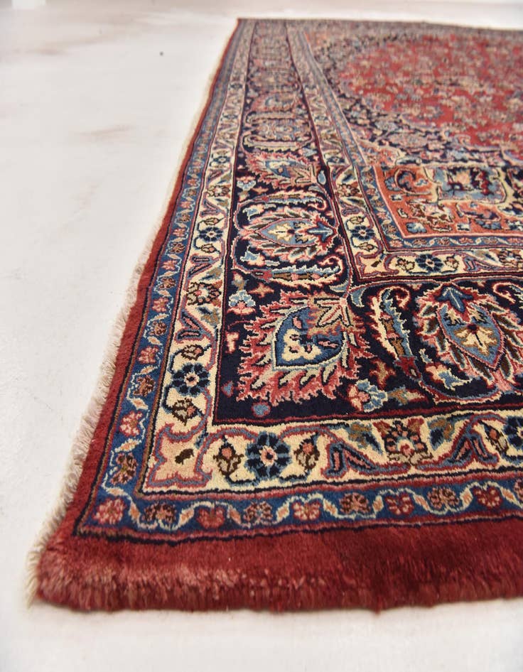 Detail image of 9' 9 x 12' 10  Hand Knotted Mashad Persian Wool Rug