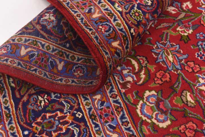 9' 8 x 12' 8 Hand Knotted Mashad Persian Wool Rug