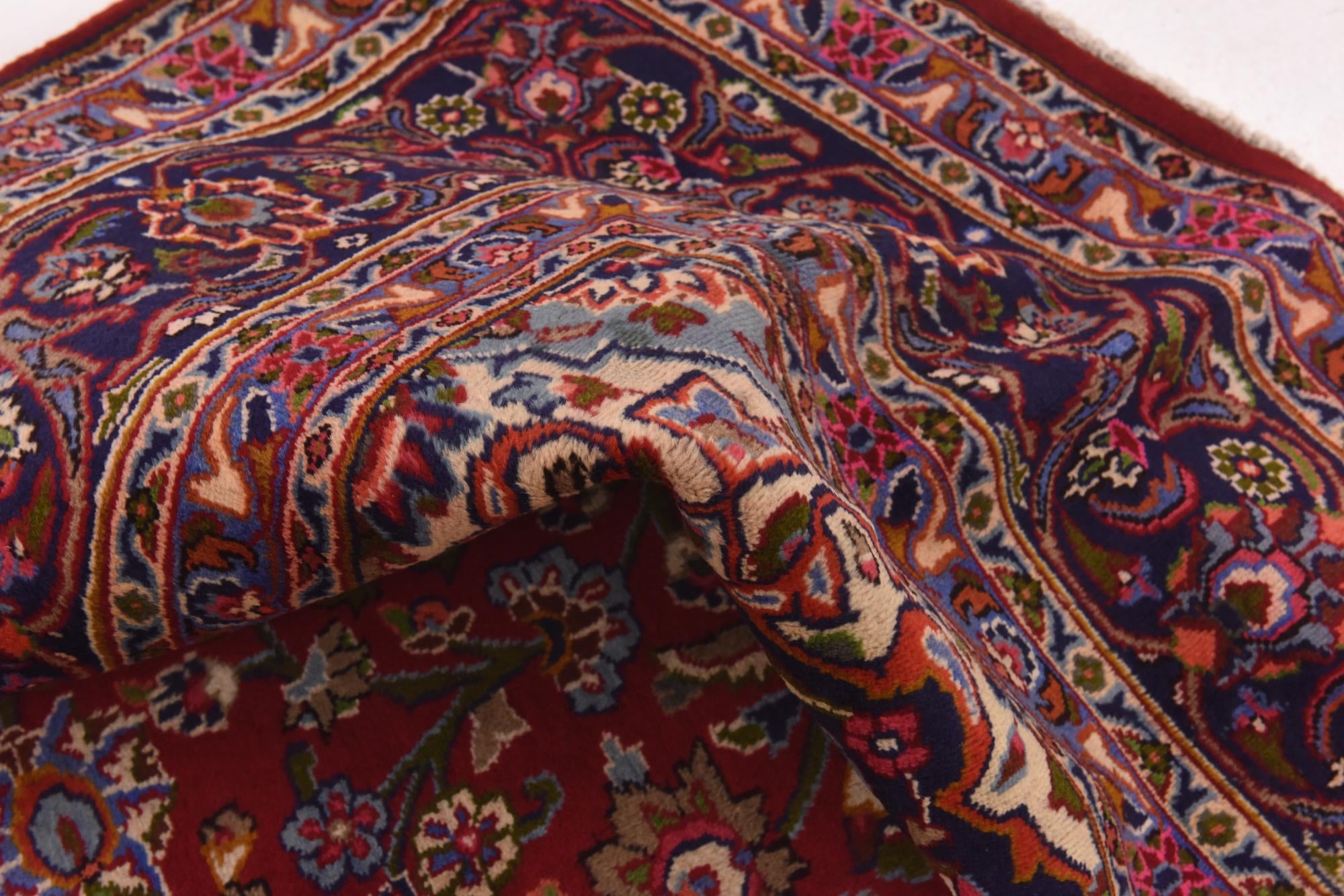 9' 8 x 12' 8 Hand Knotted Mashad Persian Wool Rug