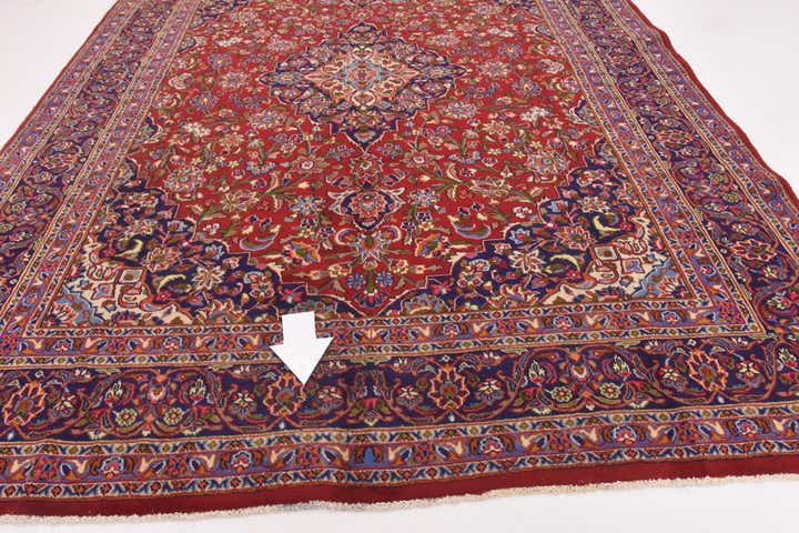 9' 8 x 12' 8 Hand Knotted Mashad Persian Wool Rug