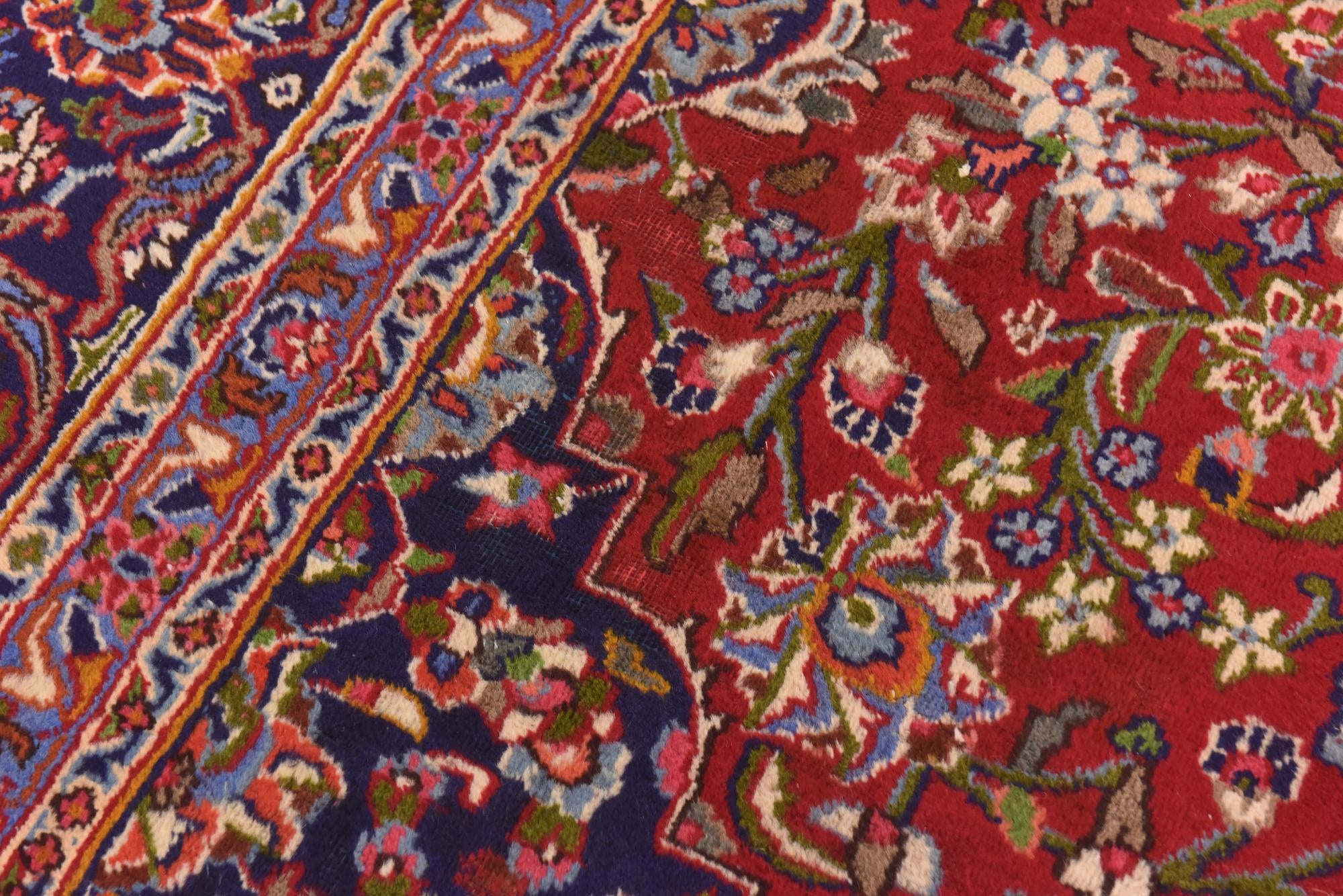 9' 8 x 12' 8 Hand Knotted Mashad Persian Wool Rug