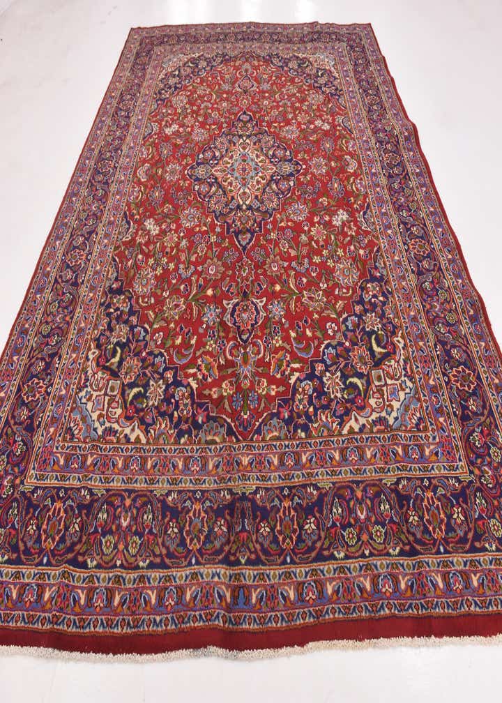 9' 8 x 12' 8 Hand Knotted Mashad Persian Wool Rug
