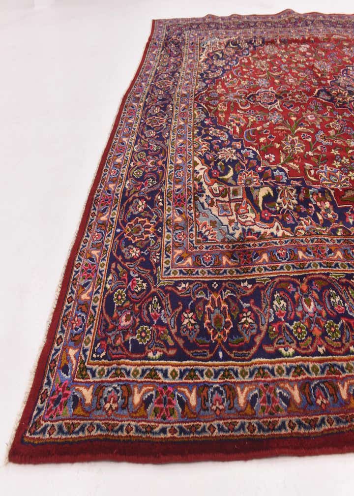 9' 8 x 12' 8 Hand Knotted Mashad Persian Wool Rug