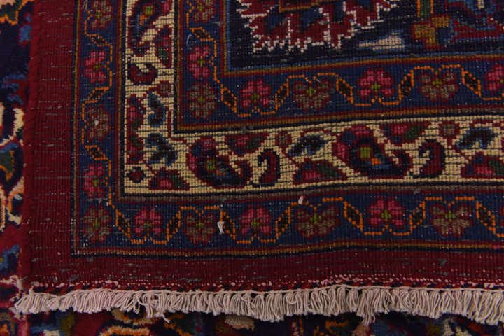 9' 8 x 13' Hand Knotted Mashad Persian Wool Rug