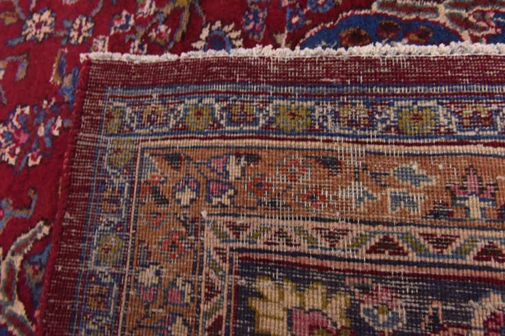Detail image of 10' x 12' 6 Hand Knotted Mashad Persian Wool Rug