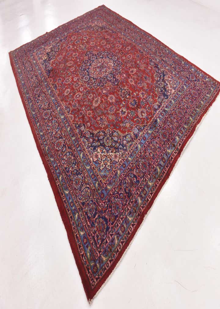 10' x 12' 10 Hand Knotted Mashad Persian Wool Rug