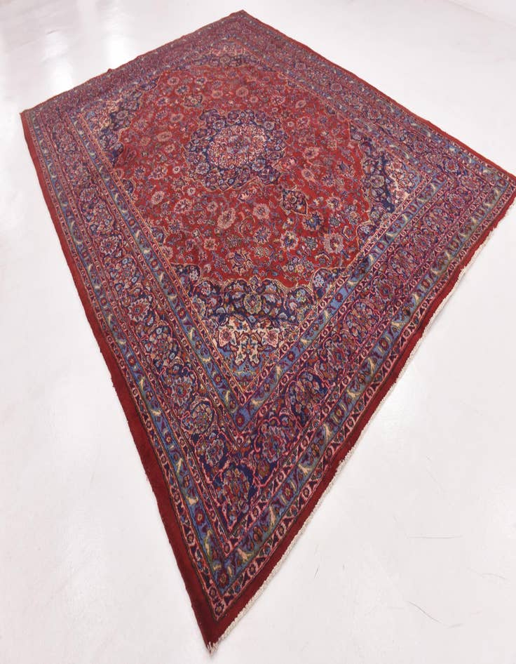 Detail image of 10' x 12' 10 Hand Knotted Mashad Persian Wool Rug