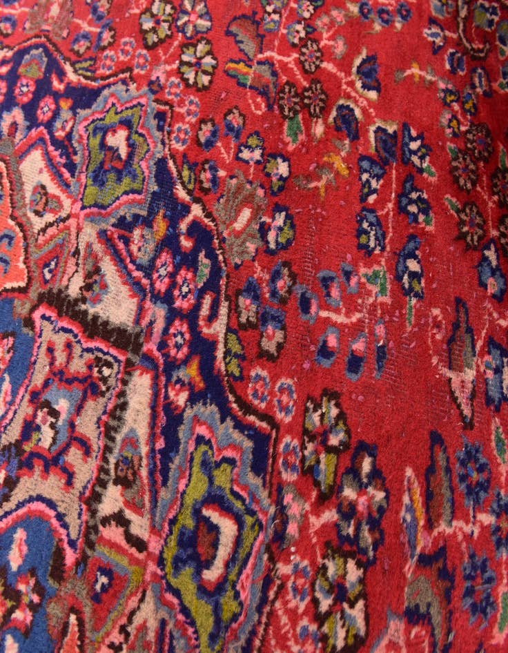 Detail image of 9' 6 x 12' 5  Hand Knotted Mashad Persian Wool Rug