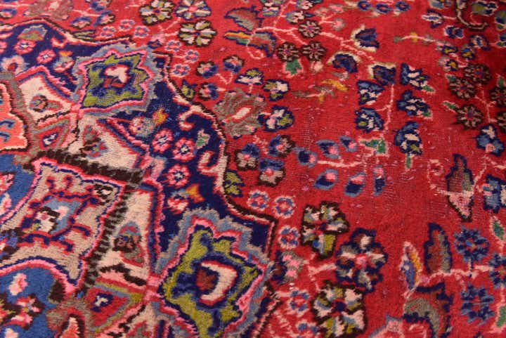 9' 6 x 12' 5 Hand Knotted Mashad Persian Wool Rug