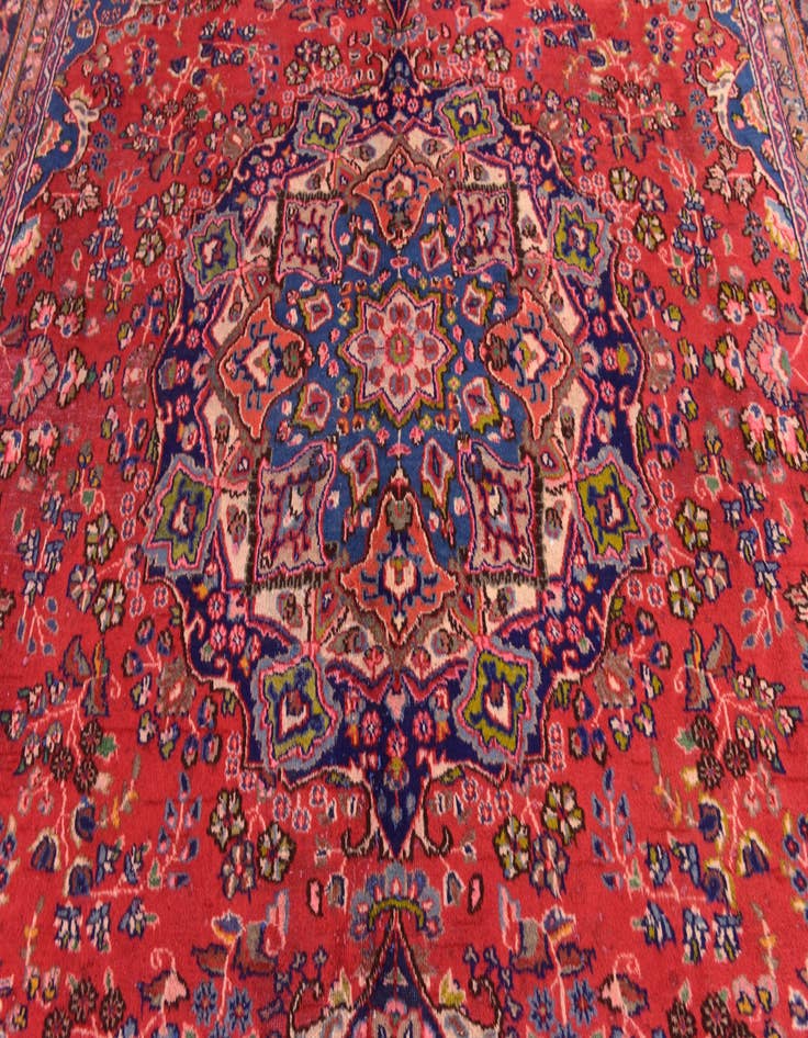 Detail image of 9' 6 x 12' 5  Hand Knotted Mashad Persian Wool Rug