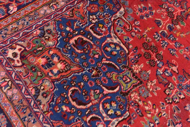 9' 6 x 12' 5 Hand Knotted Mashad Persian Wool Rug