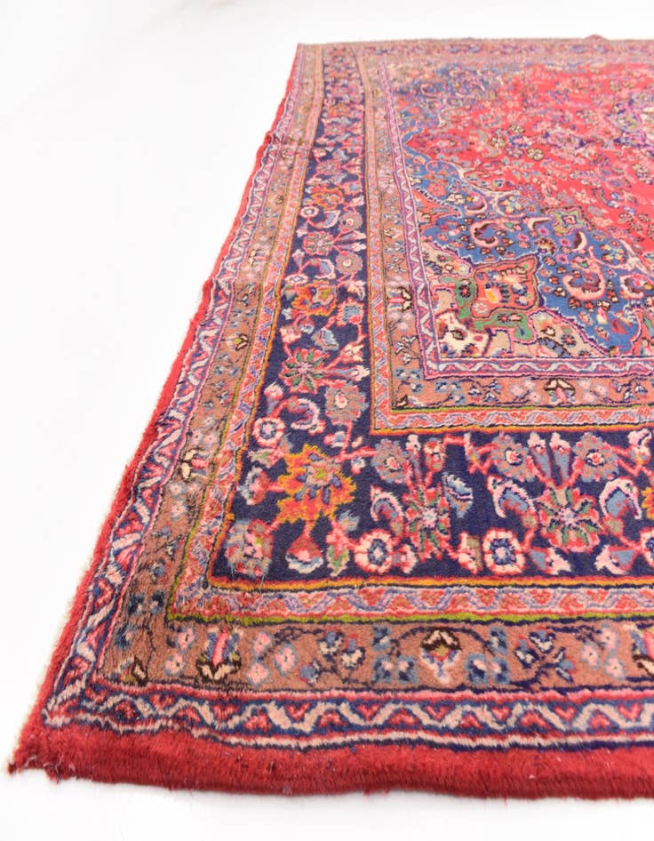 Detail image of 9' 6 x 12' 5  Hand Knotted Mashad Persian Wool Rug