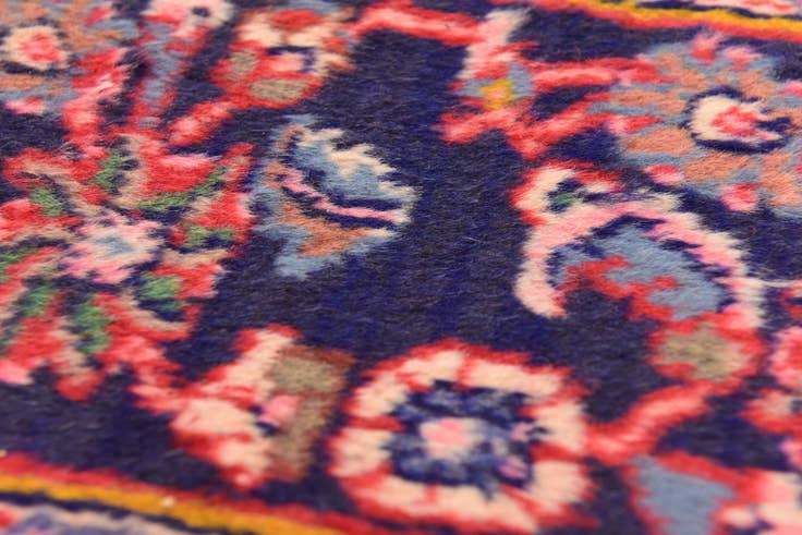 Detail image of 9' 6 x 12' 5 Hand Knotted Mashad Persian Wool Rug