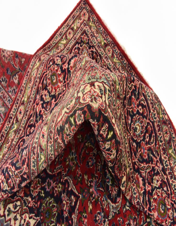 Detail image of 10' x 12' 9 Hand Knotted Mashad Persian Wool Rug