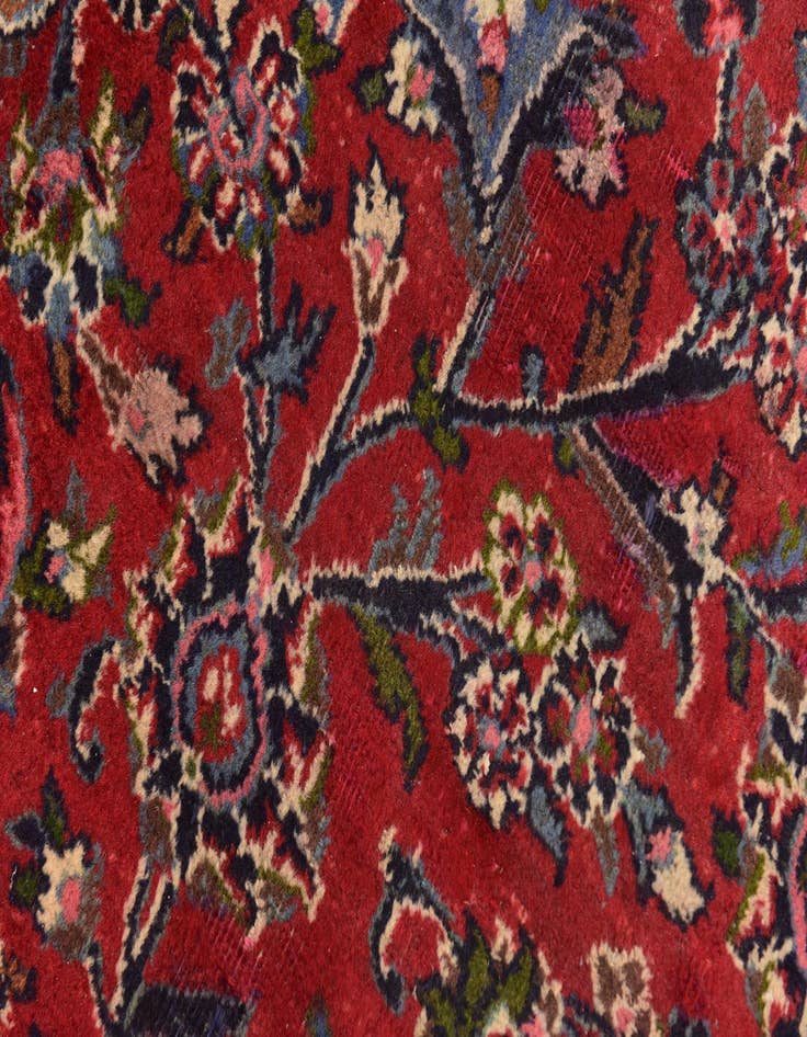 Detail image of 10' x 12' 9 Hand Knotted Mashad Persian Wool Rug