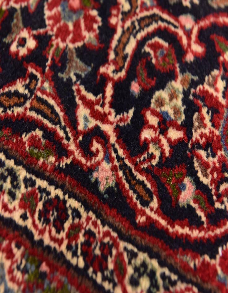 Detail image of 10' x 12' 9 Hand Knotted Mashad Persian Wool Rug