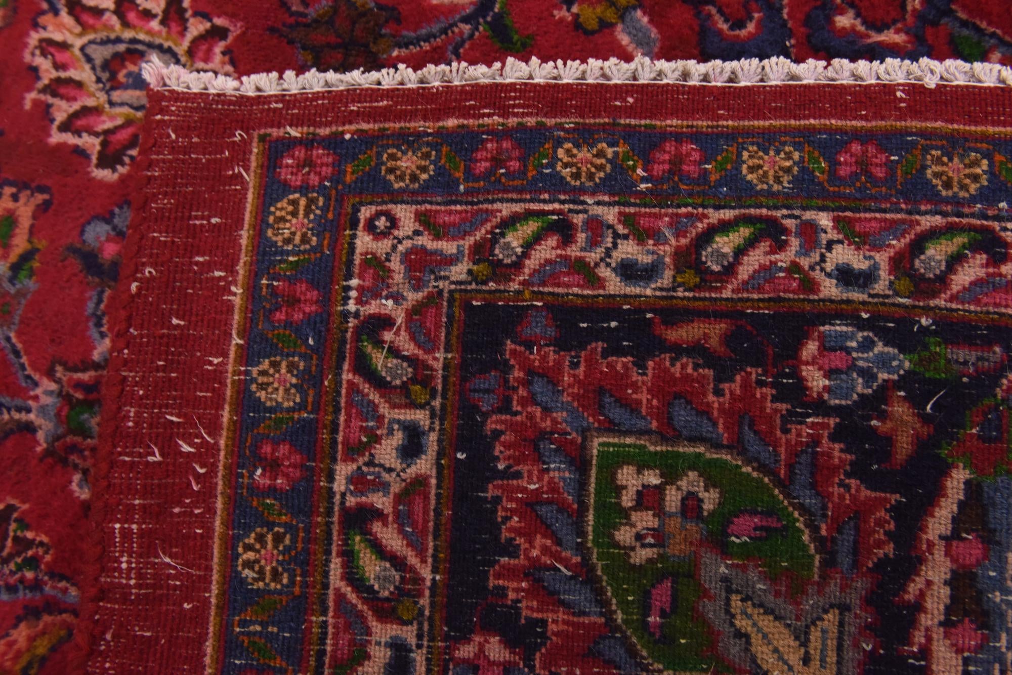 9' 7 x 12' 7 Hand Knotted Mashad Persian Wool Rug