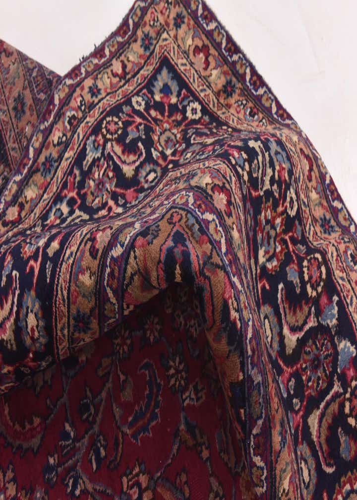 9' 8 x 12' 6 Hand Knotted Mashad Persian Wool Rug