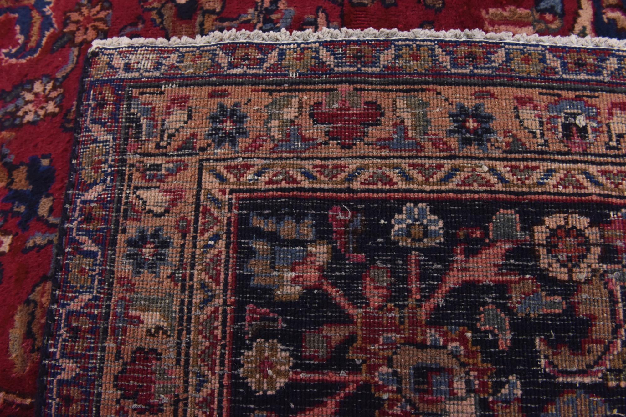 9' 8 x 12' 6 Hand Knotted Mashad Persian Wool Rug