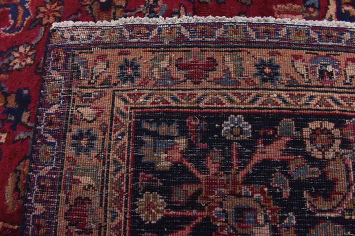9' 8 x 12' 6 Hand Knotted Mashad Persian Wool Rug