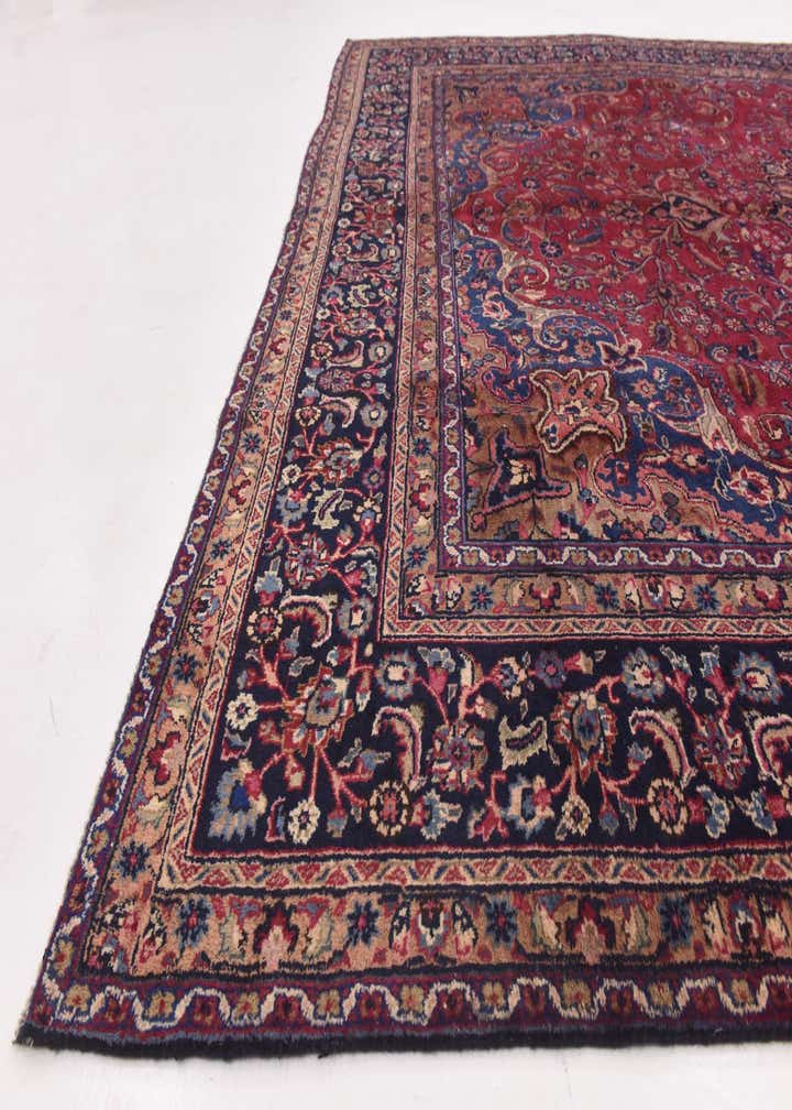 9' 8 x 12' 6 Hand Knotted Mashad Persian Wool Rug
