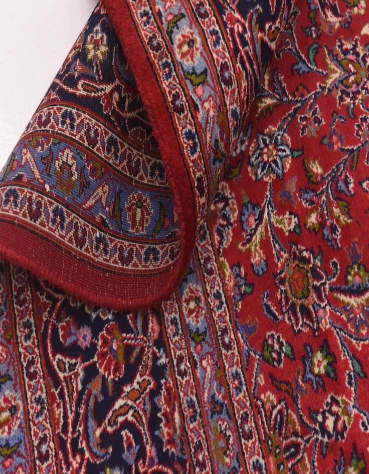 Detail image of 9' 8 x 13'  Hand Knotted Mashad Persian Wool Rug