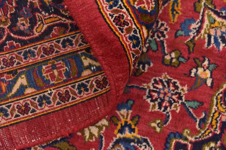 9' 10 x 12' 6 Hand Knotted Mashad Persian Wool Rug