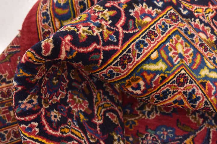 9' 10 x 12' 6 Hand Knotted Mashad Persian Wool Rug