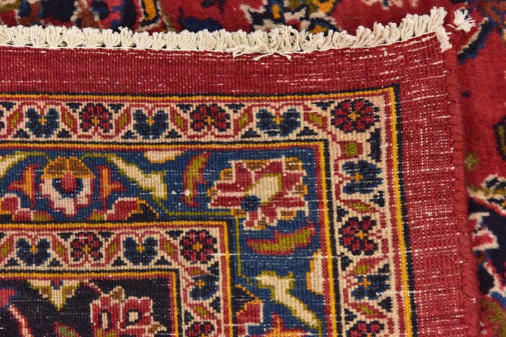 9' 10 x 12' 6 Hand Knotted Mashad Persian Wool Rug